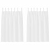 Rideau en Voile 2 pcs Blanc 140 x 140 cm Polyester 524894524894
