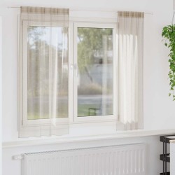 Rideau en Voile 2 pcs Couleur sable 175 x 140 cm Polyester 524895524895