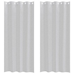 Rideau en Voile 2 pcs Gris clair 245 x 140 cm Polyester 524896524896