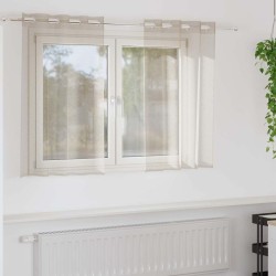 Rideau en Voile 2 pcs Couleur sable 140 x 140 cm Polyester 524898524898