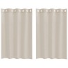 Rideau en Voile 2 pcs Couleur sable 140 x 140 cm Polyester 524898524898