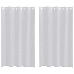Rideau en Voile 2 pcs Gris clair 175 x 140 cm Polyester 524899524899