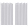 Rideau en Voile 2 pcs Gris clair 175 x 140 cm Polyester 524899524899