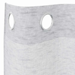 Rideau en Voile 2 pcs Gris clair 260 x 140 cm Polyester 524900524900
