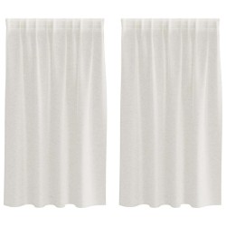 Rideau en Voile 2 pcs Crème 140 x 140 cm Polyester 524902524902