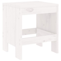 Tabourets de jardin lot de 2 blanc 40x36x45 cm bois massif pin 524904524904