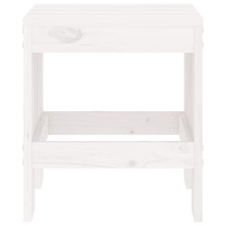 Tabourets de jardin lot de 2 blanc 40x36x45 cm bois massif pin 524904524904