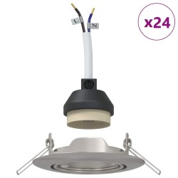 Projecteur 24 pcs Argenté 9 x 9 x 2,5 cm Métal 524912524912