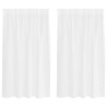 Rideau en Voile 2 pcs Blanc 140 x 140 cm Polyester 524916524916