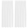 Rideau en Voile 2 pcs Blanc 175 x 140 cm Polyester 524919524919