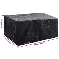 Housse de salon de jardin 8 œillets 240 x 140 x 90 cm 524925524925