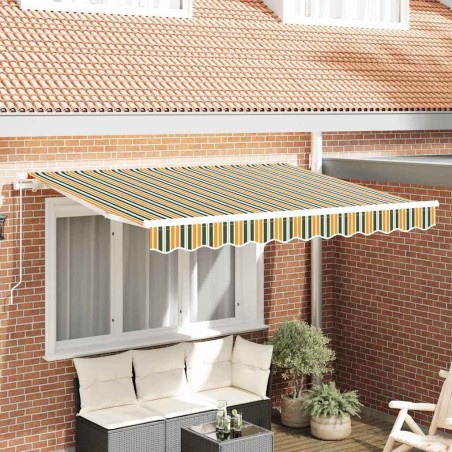 Toile de rechange pour auvent Vert et jaune 3,5 x 2,5 m 524943524943