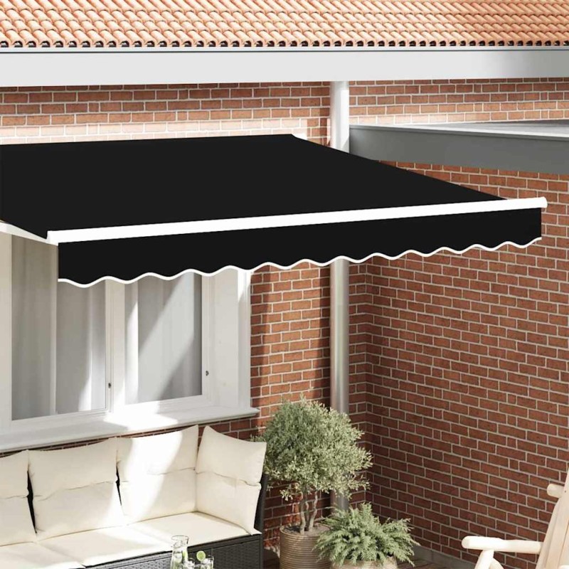 Cordon d'auvent Noir 580 x 20 cm Toile 524944524944