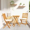 Ensemble bistro de jardin 3 pcs Marron Bois d'Acacia Massif 524980524980