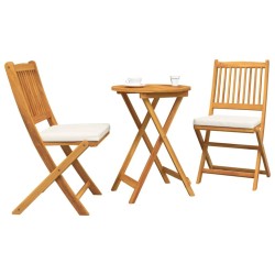Ensemble bistro de jardin 3 pcs Marron Bois d'Acacia Massif 524980524980