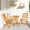 Ensemble bistro de jardin 3 pcs Marron Bois d'Acacia Massif 524981524981