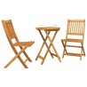 Ensemble bistro de jardin 3 pcs Marron Bois d'Acacia Massif 524981524981