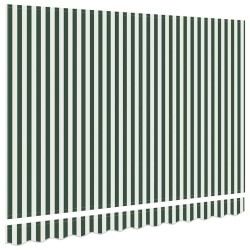 Toile de rechange pour auvent Vert et blanc 330 x 245 cm 525005525005