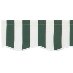 Toile de rechange pour auvent Vert et blanc 330 x 245 cm 525005525005