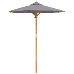 Parasol de jardin Gris foncé Ø 180 x 230 cm Bambou 525024525024