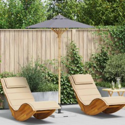 Parasol de jardin Gris foncé Ø 150 x 210 cm Bambou 525025525025