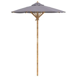 Parasol de jardin Gris foncé Ø 150 x 210 cm Bambou 525025525025