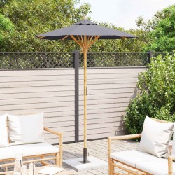 Parasol de jardin Gris foncé Ø 150 x 210 cm Bambou 525025525025