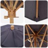 Parasol de jardin Gris foncé Ø 150 x 210 cm Bambou 525025525025