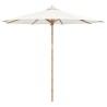 Parasol de jardin Blanc crème Ø 270 x 260 cm Bambou 525026525026