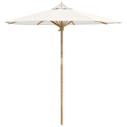 Parasol de jardin Blanc crème Ø 217 x 230 cm Bambou 525027525027