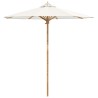 Parasol de jardin Blanc crème Ø 217 x 230 cm Bambou 525027525027