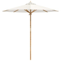 Parasol de jardin Blanc crème Ø 217 x 230 cm Bambou 525027525027