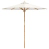 Parasol de jardin Blanc crème Ø 217 x 230 cm Bambou 525027525027