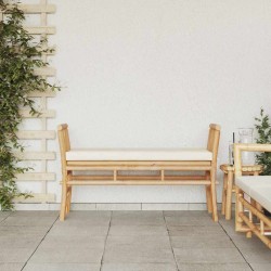 Banc de jardin avec coussin Marron 110 x 38 x 65cm Bambou 525028525028
