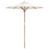 Parasol de jardin Blanc crème Ø 180 x 230 cm Bambou 525029525029