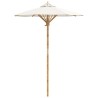 Parasol de jardin Blanc crème Ø 150 x 210 cm Bambou 525030525030