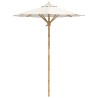 Parasol de jardin Blanc crème Ø 150 x 210 cm Bambou 525030525030