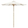 Parasol de jardin Blanc crème Ø 240 x 260 cm Bambou 525032525032