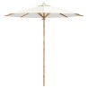 Parasol de jardin Blanc crème Ø 240 x 260 cm Bambou 525032525032