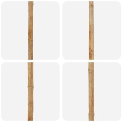 Parasol de jardin Blanc crème Ø 240 x 260 cm Bambou 525032525032