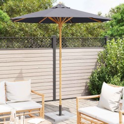 Parasol de jardin Gris foncé Ø 217 x 230 cm Bambou 525033525033