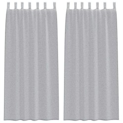 Rideau en Voile 2 pcs Gris foncé 245 x 140 cm Polyester 525036525036