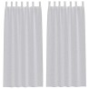 Rideau en Voile 2 pcs Gris clair 225 x 140 cm Polyester 525040525040