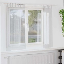 Rideau en Voile 2 pcs Gris clair 175 x 140 cm Polyester 525041525041