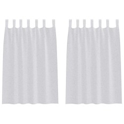 Rideau en Voile 2 pcs Gris clair 140 x 140 cm Polyester 525042525042