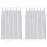 Rideau en Voile 2 pcs Gris clair 140 x 140 cm Polyester 525042525042