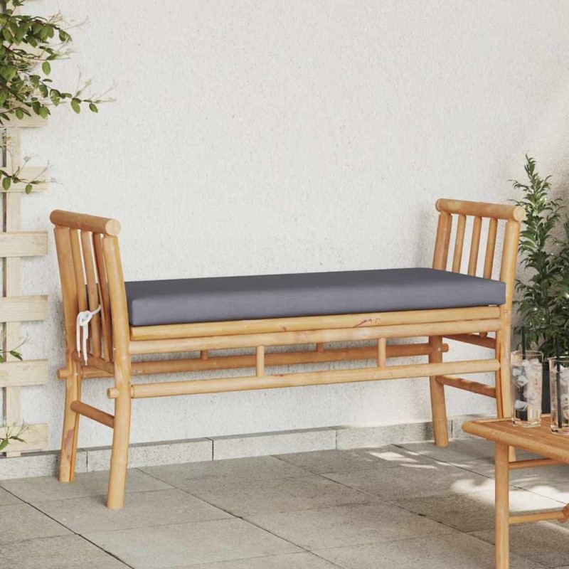 Banc de jardin avec coussin Marron 110 x 38 x 65cm Bambou 525044525044