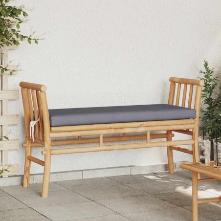 Banc de jardin avec coussin Marron 110 x 38 x 65cm Bambou 525044525044