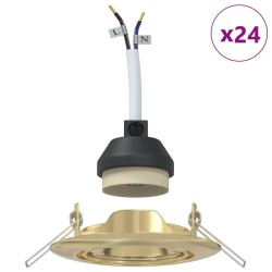 Projecteur 24 pcs Doré 9 x 9 x 2,5 cm Métal 525047525047