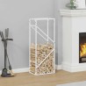Portant de bois chauffage blanc 40x25x100 cm 525050525050